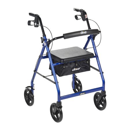 Buy this Drive Medical 4 wheel walker rollator at best price, 300lb capacity, 6 inch casters from HomeTown Mobility
