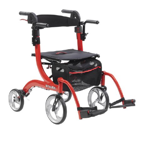 Nitro Duet 4wheel Rollator / Transport Chair All-in-One by Drive™