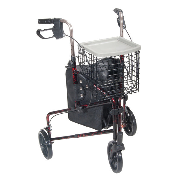 3 Wheel Walker / Rollator by Drive™ Deluxe Folding Frame