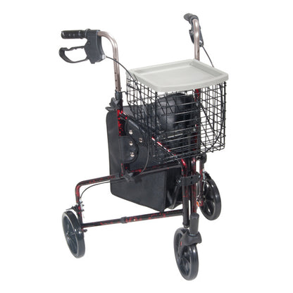3 Wheel Walker / Rollator by Drive™ Deluxe Folding Frame