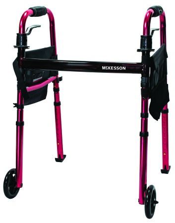 Travel Walker Adjustable Height McKesson Aluminum Frame 300 lbs. Weight Capacity 29-1/2 to 37 Inch Height
